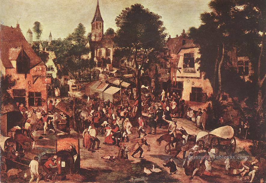 Village Feast paysan genre Pieter Brueghel le Jeune Peintures à l'huile